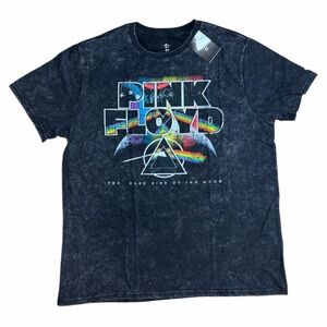 NWT Pink Floyd Dark Side of the Moon Acid Wash Graphic Tee L Band T-Shirt